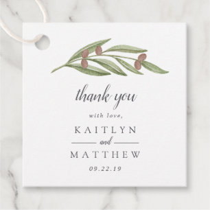 The Olive Branch Wedding Collection Favour Tags