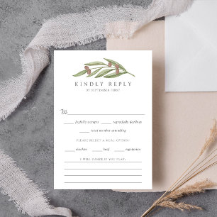 The Olive Branch Wedding Collection RSVP Card
