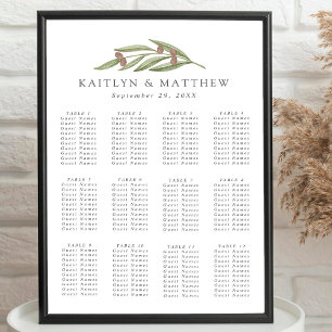 The Olive Branch Wedding Collection Seating Chart
