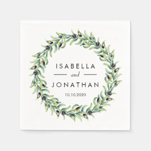 The Olive Grove Rustic wedding Custom Napkin
