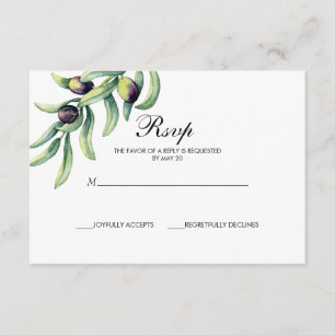 The Olive Grove   Rustic wedding RSVP