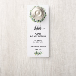The Olive Grove Wedding Guest Do Not Disturb Door Hanger
