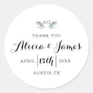 The Olive Spring Wedding Sticker