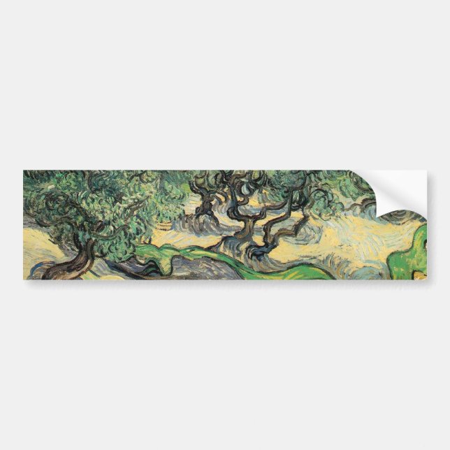 the olive trees,1889, Vincent van Gogh Bumper Sticker (Front)