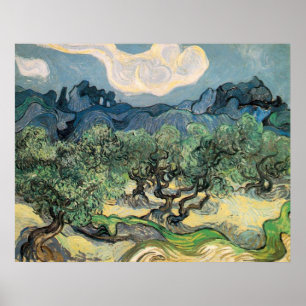 the olive trees,1889 Vincent van Gogh Poster