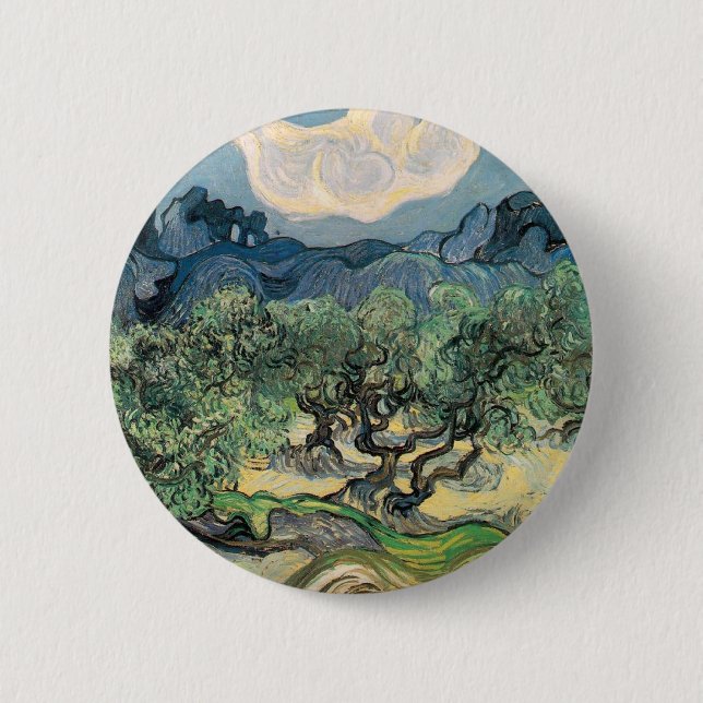 The Olive Trees, Vincent van Gogh 6 Cm Round Badge (Front)