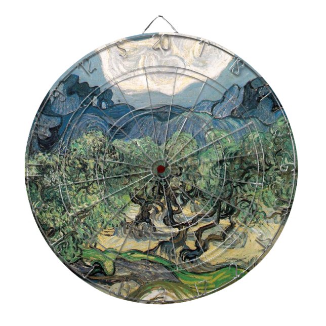 The Olive Trees, Vincent van Gogh Dartboard (Front)