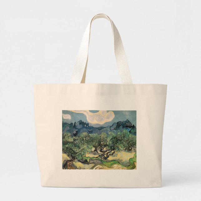 The Olive Trees, Vincent van Gogh Large Tote Bag (Front)