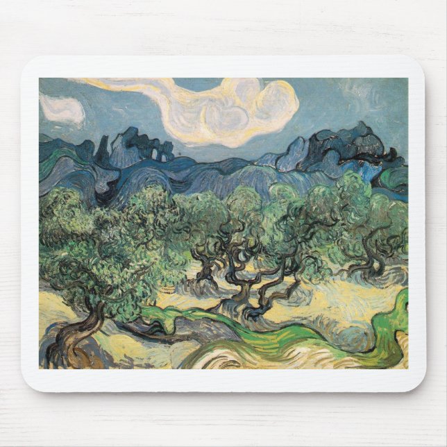 The Olive Trees, Vincent van Gogh Mouse Pad (Front)