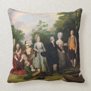 The Oliver and Ward Families in a Garden, c.1788 ( Cushion