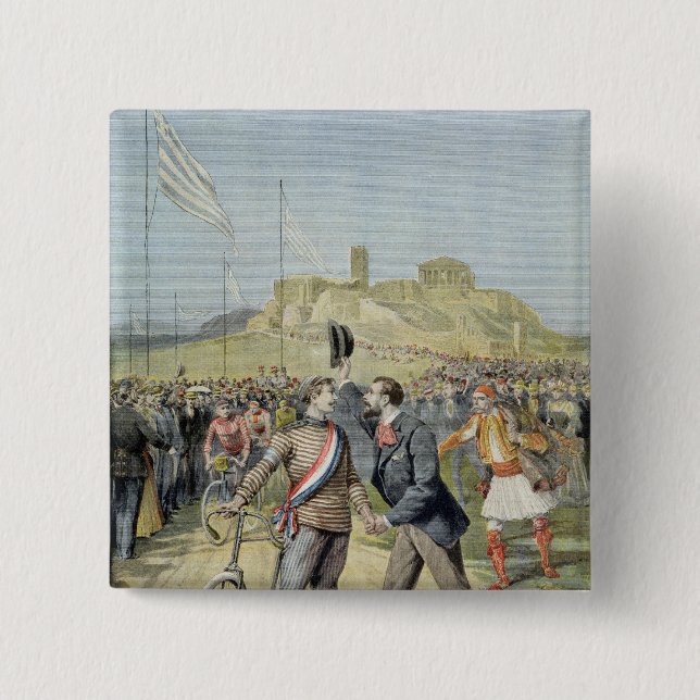 The Olympic Games in Athens 15 Cm Square Badge (Front)