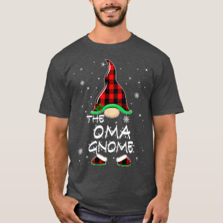 The Oma Gnome Buffalo Plaid Matching Family Christ T-Shirt