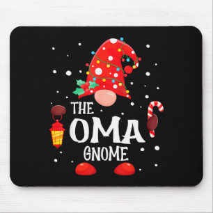 The Oma Gnome Matching Family Christmas Gnome Paja Mouse Pad