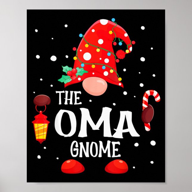The Oma Gnome Matching Family Christmas Gnome Paja Poster (Front)