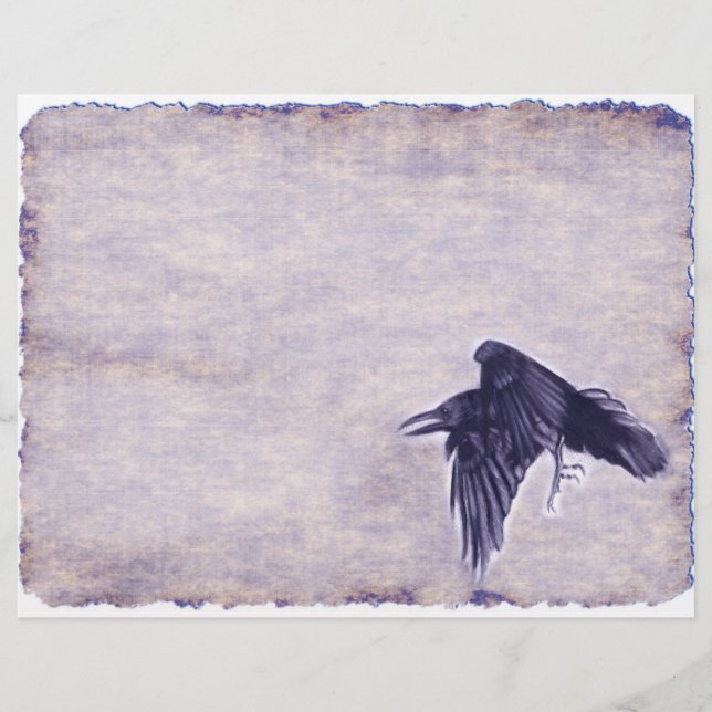 The Omen Raven Junk Journal Scrapbook Page (Front)