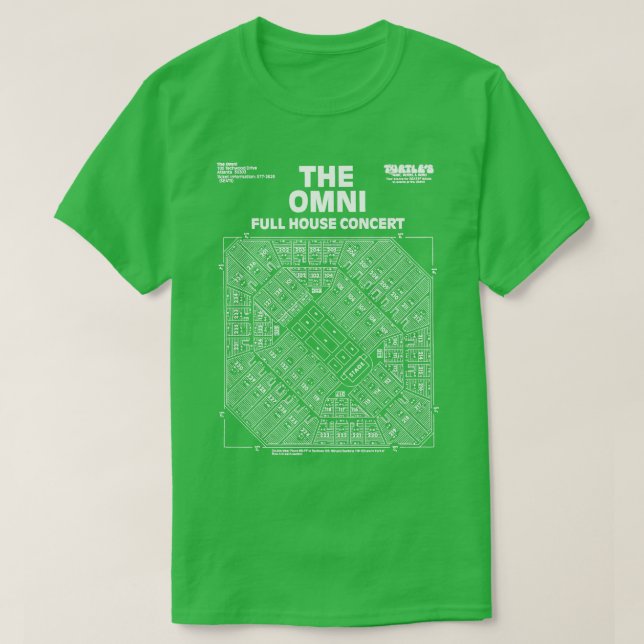 The Omni Coliseum in Atlanta Seating Chart 2 TShir T-Shirt (Design Front)