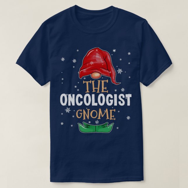The oncologist Gnome Family Matching Christmas Out T-Shirt (Design Front)