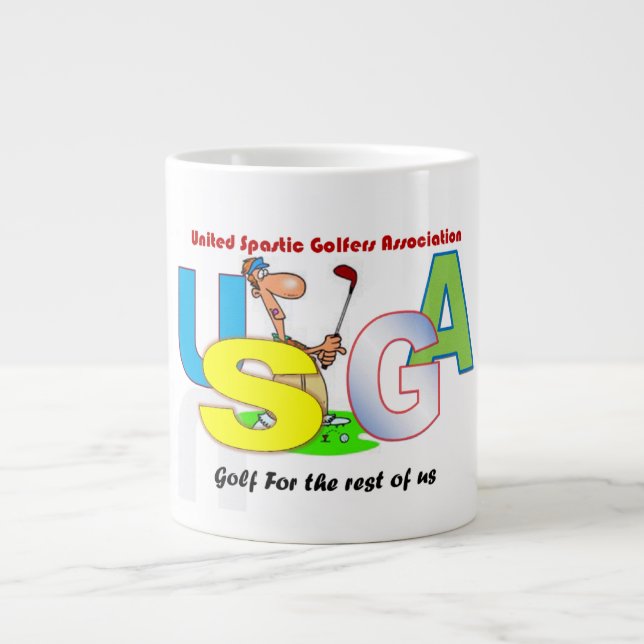 The one and only Spastic Golfers training aide Large Coffee Mug (Front)