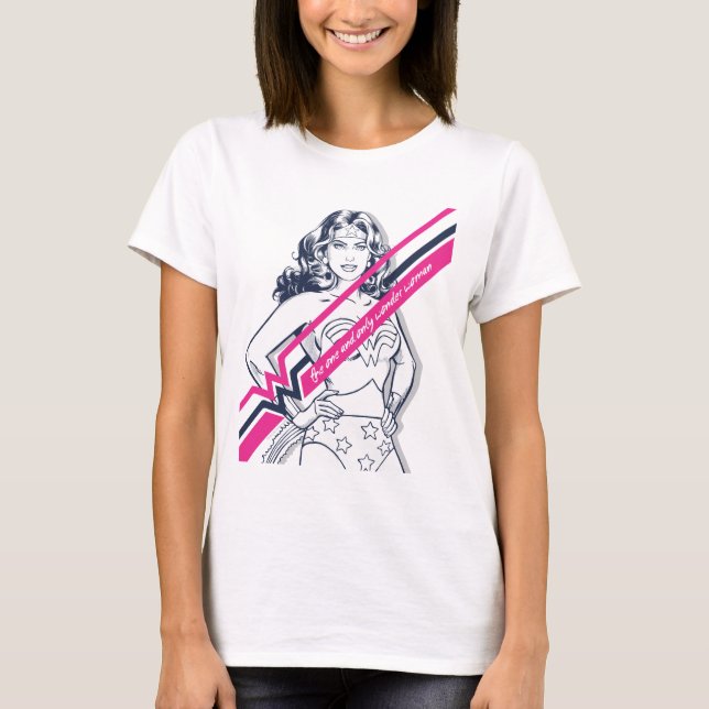 The One And Only Wonder Woman' Retro Graphic T-Shirt (Front)