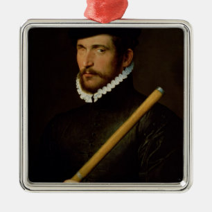 The One-Eyed Flautist, 1566 Metal Ornament