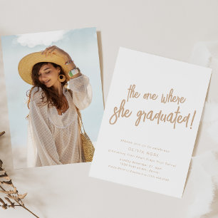 The One Where She Graduated Party Invitation