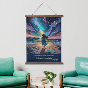 the one who seeks to pluck the stars. hanging tapestry