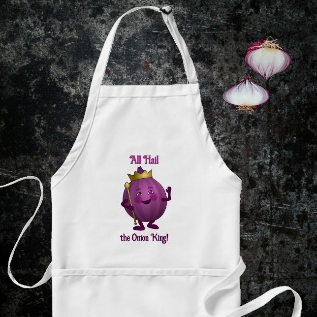 The Onion King - purple bulb in crown - your text Standard Apron (Creator Uploaded)