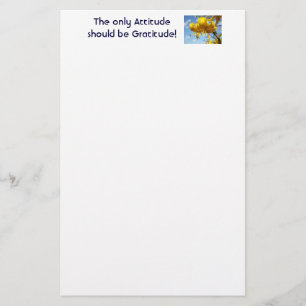 The only Attitude should be Gratitude! stationery