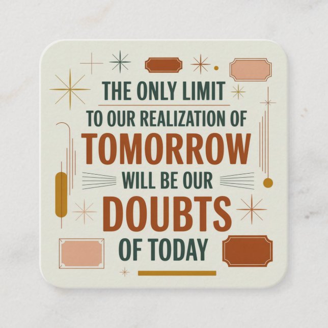 The Only Limit To Our Realization Of Tomorrow Enclosure Card (Front)