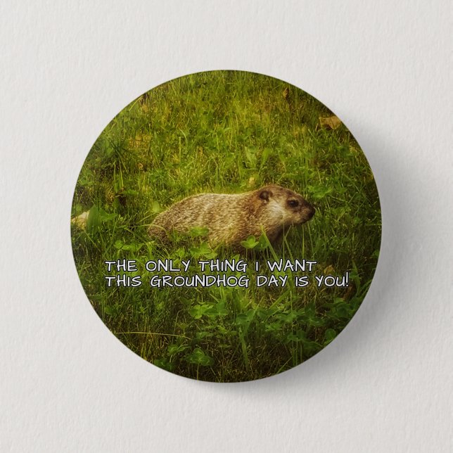 The only thing I want this Groundhog Day button (Front)