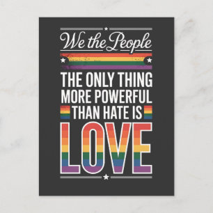 The Only Thing More Powerful Than Hate Is Love Invitation Postcard