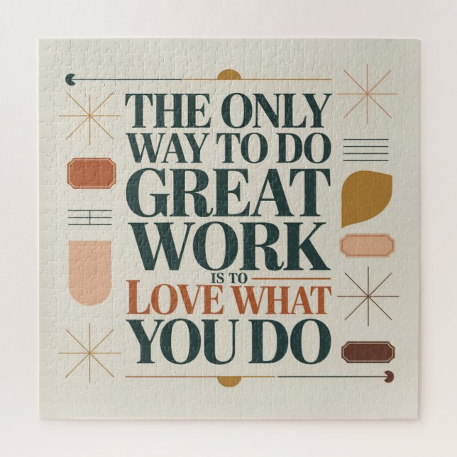 The Only Way To Do Great Work Jigsaw Puzzle (Vertical)