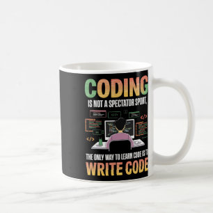 The Only Way To Learn Code Is To Code It Computer  Coffee Mug