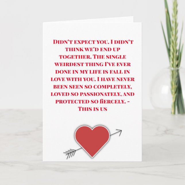 The only you you know the way to my heart holiday card (Front)