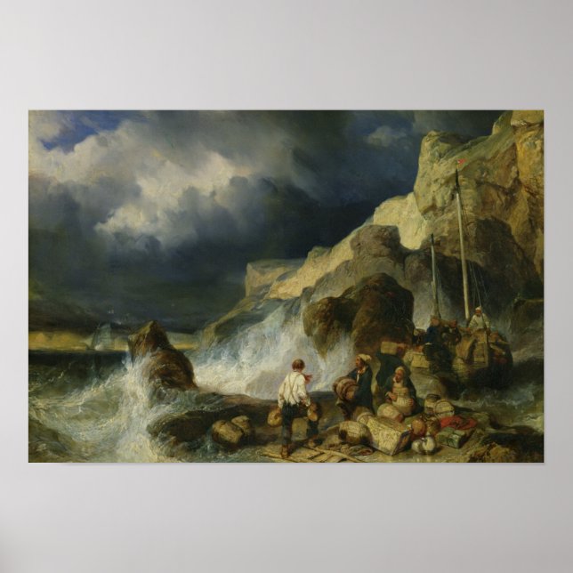 The Onslaught of the Smugglers, c.1837 Poster (Front)