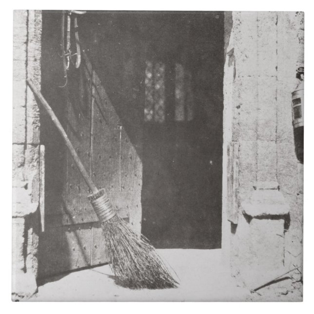 The Open Door, March, 1843 (b/w photo) Ceramic Tile (Front)