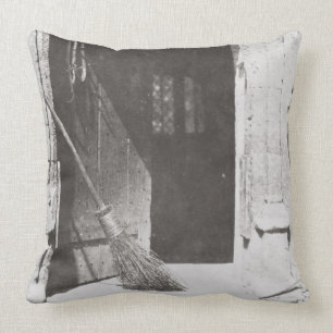 The Open Door, March, 1843 (b/w photo) Cushion