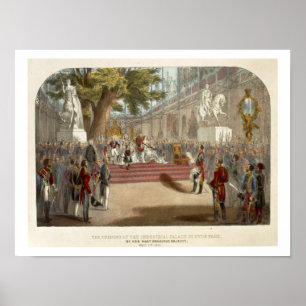 The Opening by Queen Victoria of the Industrial Pa Poster