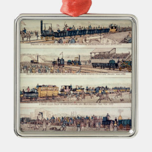 The opening of Stockton and Darlington Metal Ornament