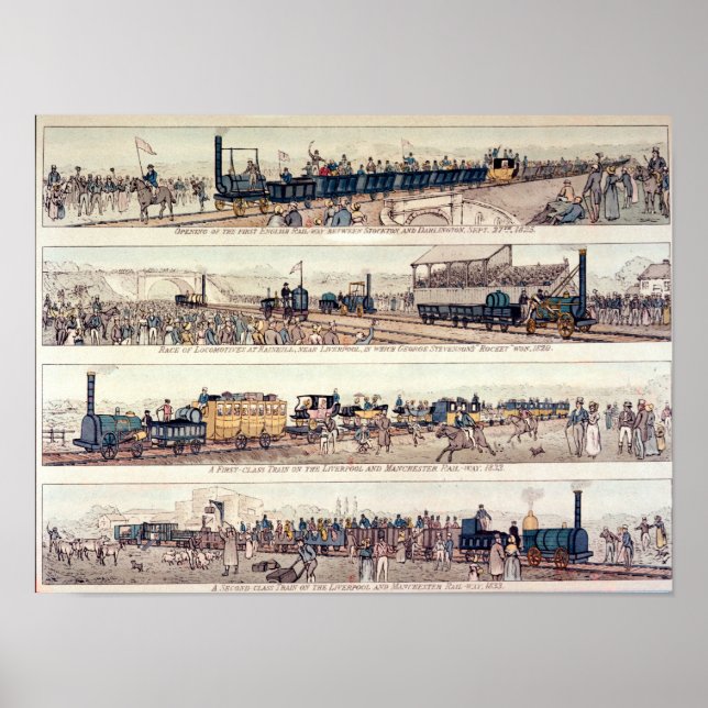 The opening of Stockton and Darlington Poster (Front)