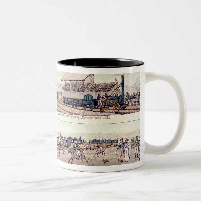 The opening of Stockton and Darlington Two-Tone Coffee Mug (Right)