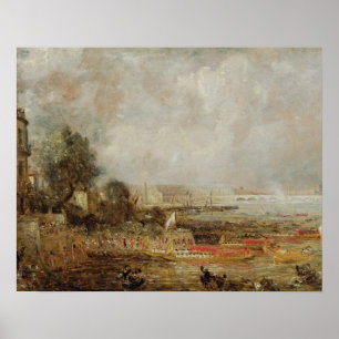 The Opening of Waterloo Bridge, c.1829-31 (oil on Poster