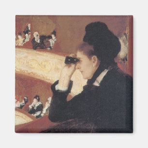 The Opera by Mary Cassatt, Vintage Impressionism Magnet
