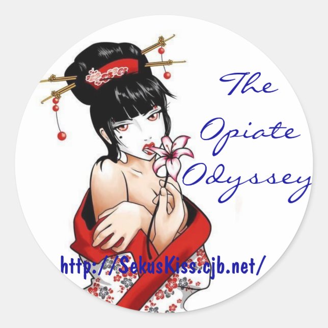 The Opiate Odyssey "Gear" Stickers! Classic Round Sticker (Front)