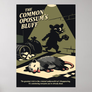 The Opossum’s Bluff Retro Art Poster
