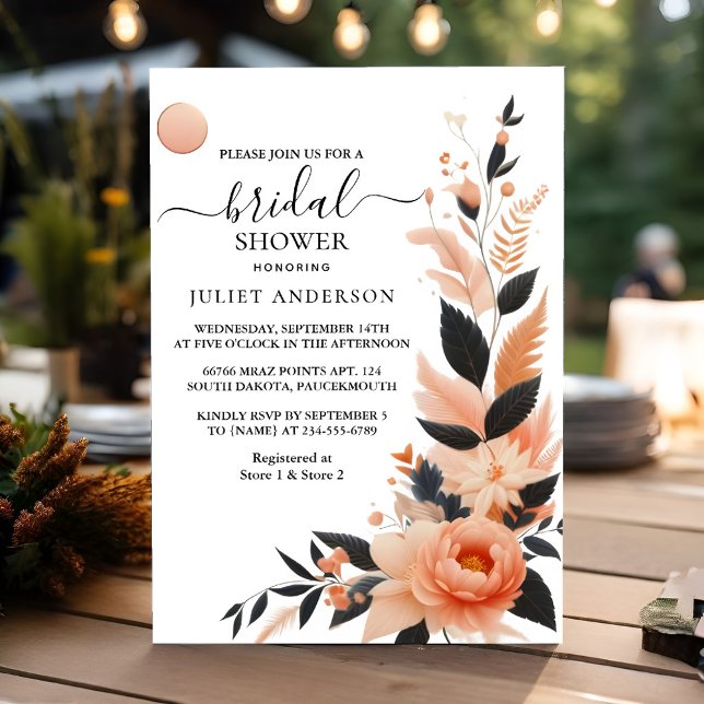 The Orange 70s 80s 90s Pink Colourful Bridal Showe Invitation (Creator Uploaded)