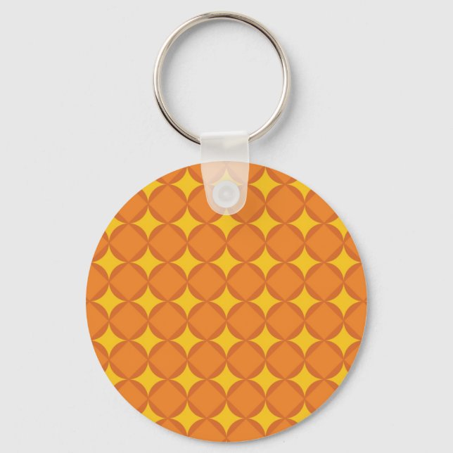 The Orange 70's year styling circle Key Ring (Front)