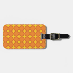 The Orange 70's year styling circle Luggage Tag