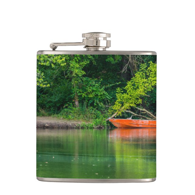 The Orange Boat Hip Flask (Front)