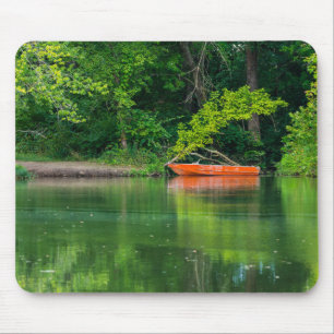 The Orange Boat Mouse Pad